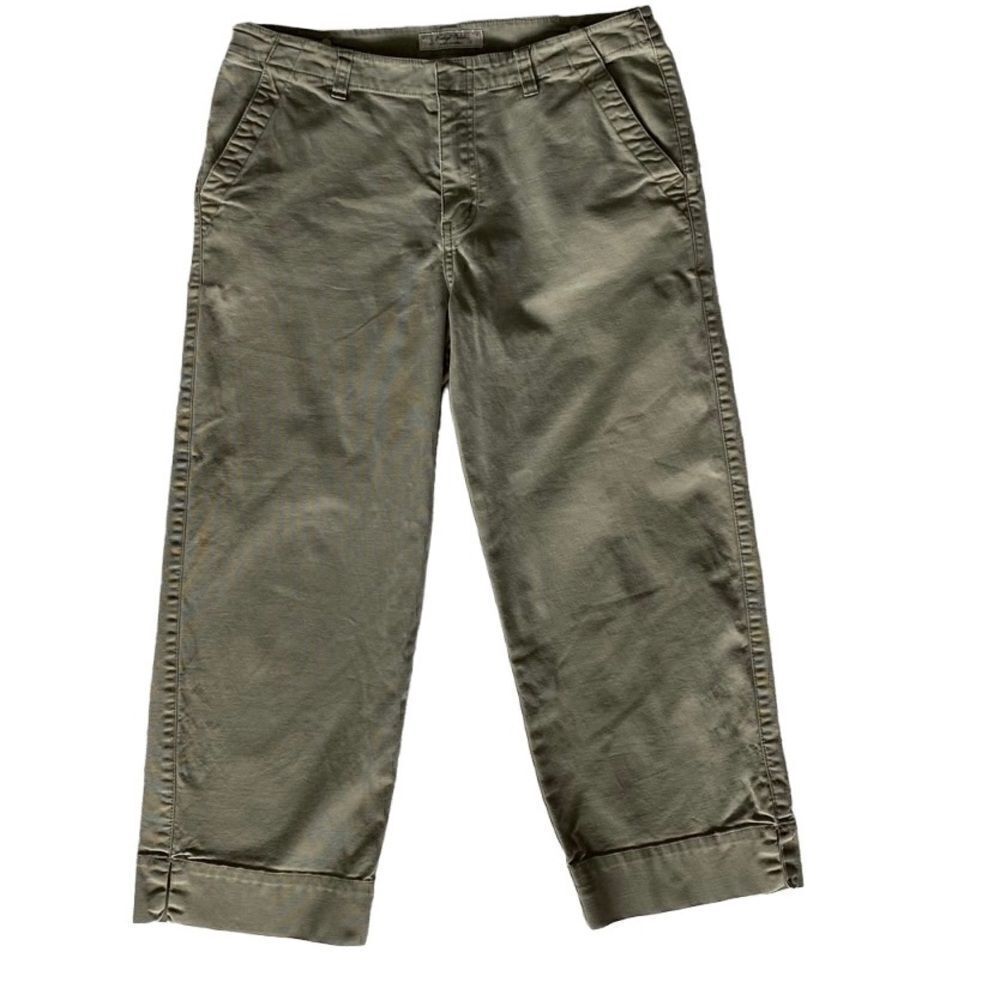 Indigo Palm Womans Sage Green Cotton Bermuda Shorts Gorpcore SZ 8